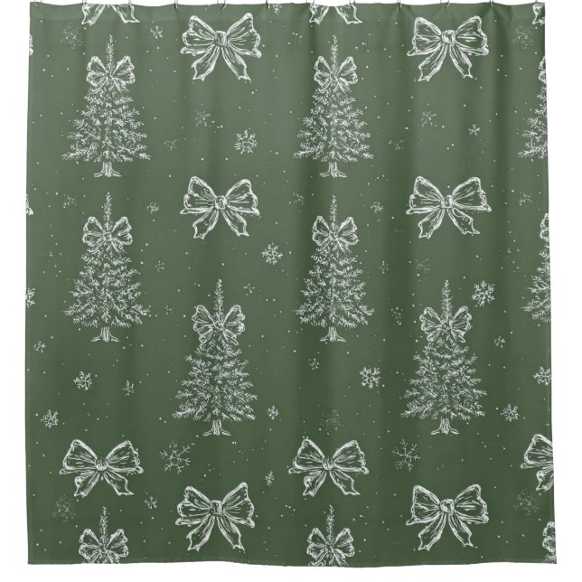 Vintage Sage Green Winter Toile Christmas (4) (Front)