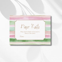 Vintage Sage Peach Blush Striped Diaper Raffle