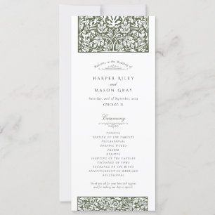 Vintage Sage Wedding Ceremony Program