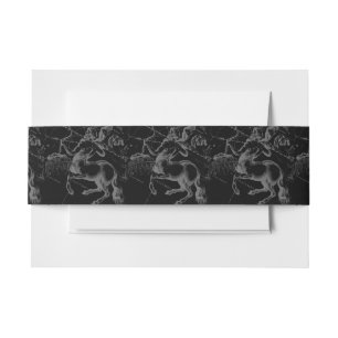 Vintage Sagittarius Constellation Map Hevelius Invitation Belly Band