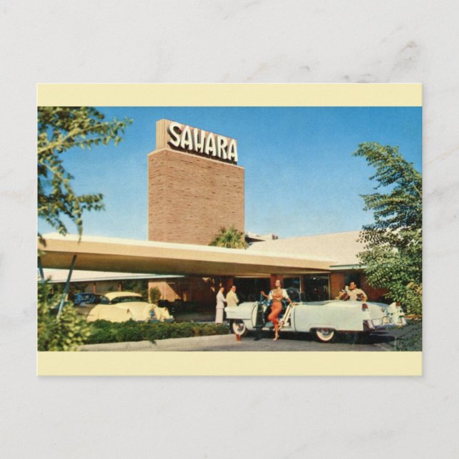 Vintage Sahara Hotel Las Vegas Postcard (Front)