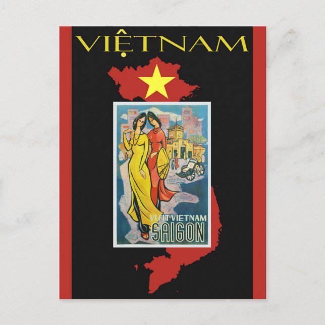Vintage Saigon Vietnam Travel Postcard (Front)