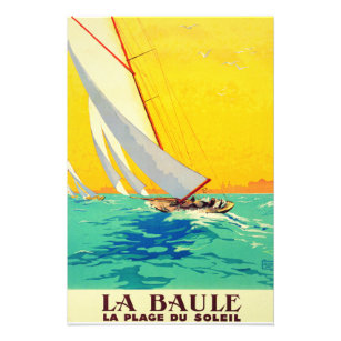 Vintage Sail Boats French Travel Photo Print