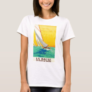 Vintage Sail Boats French Travel T-Shirt