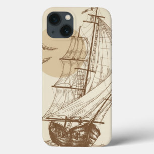 Vintage sailboat iPhone 13 case