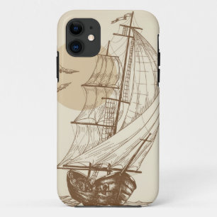 Vintage sailboat iPhone 11 case