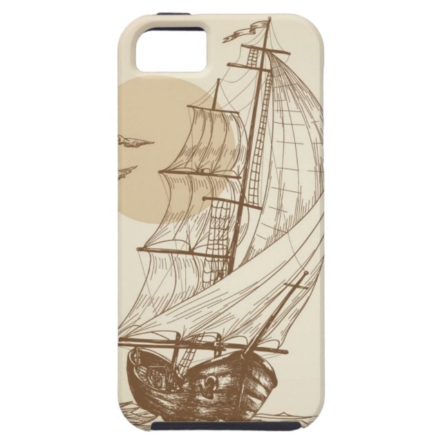 Vintage sailboat Case-Mate iPhone case (Back)