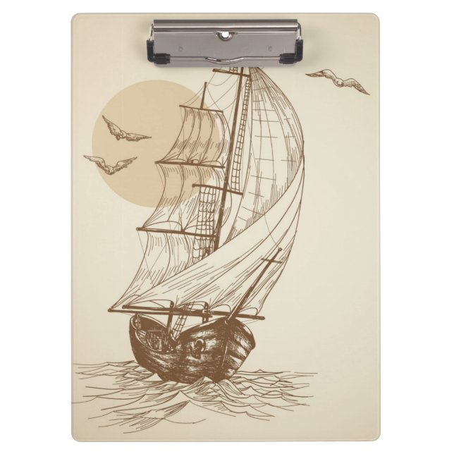 Vintage sailboat clipboard (Front)