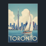 Vintage Sailboat in Toronto Canada Travel Postcard<br><div class="desc">Toronto unfolds along the northern shores of Lake Ontario, its skyline a glittering montage of glass and steel crowned by the CN Tower’s slender spire piercing the sky. From the vantage of the waterfront boardwalk, you can watch ferries slip toward the Toronto Islands, whose whisper-quiet parks offer a calm counterpoint...</div>