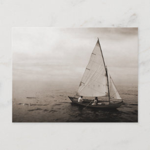 Vintage Sailboat Postcard