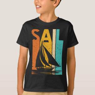 Vintage Sailing Boat Crew Boating Boat Owner Boat T-Shirt