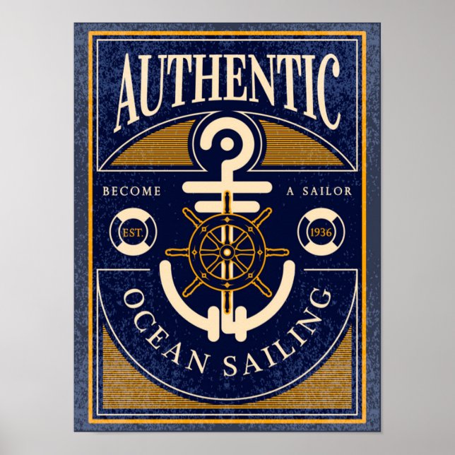 Vintage Sailing Poster (Front)