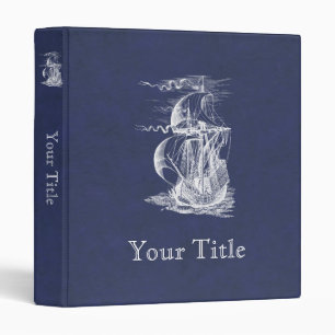 Vintage Sailing Ship Binder