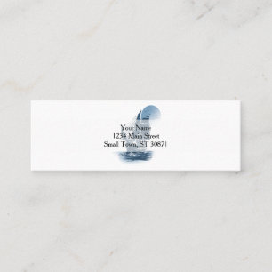 Vintage sailing ship - Choose background colour Mini Business Card
