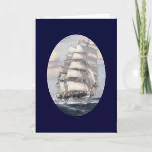 Vintage Sailing Ship Greeting Card