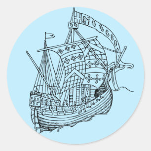 Vintage Sailing Ship Stickers