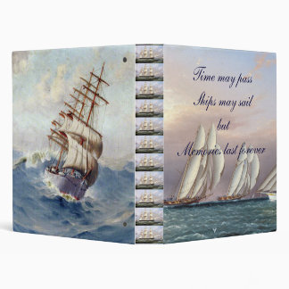 Vintage sailing ships album binder