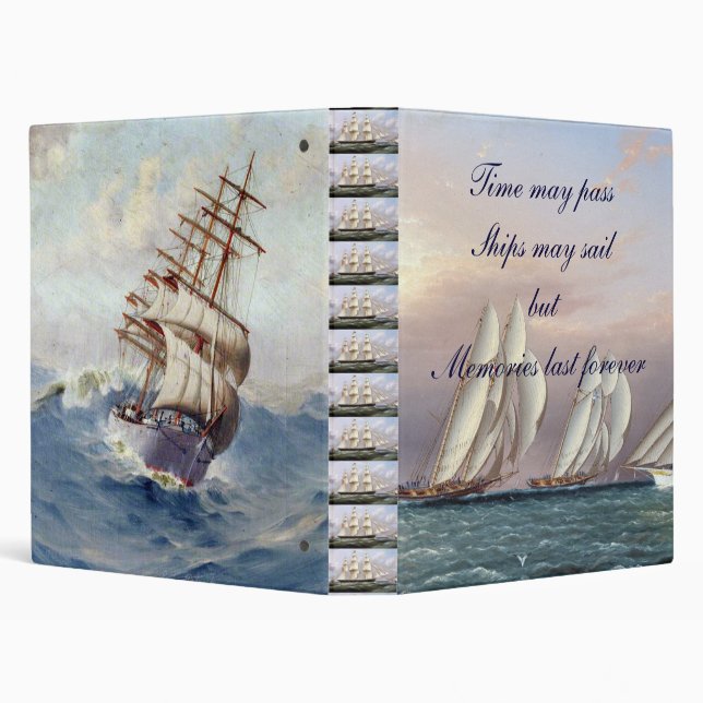 Vintage sailing ships album binder (Background)