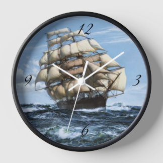Vintage Sailing ships Clock