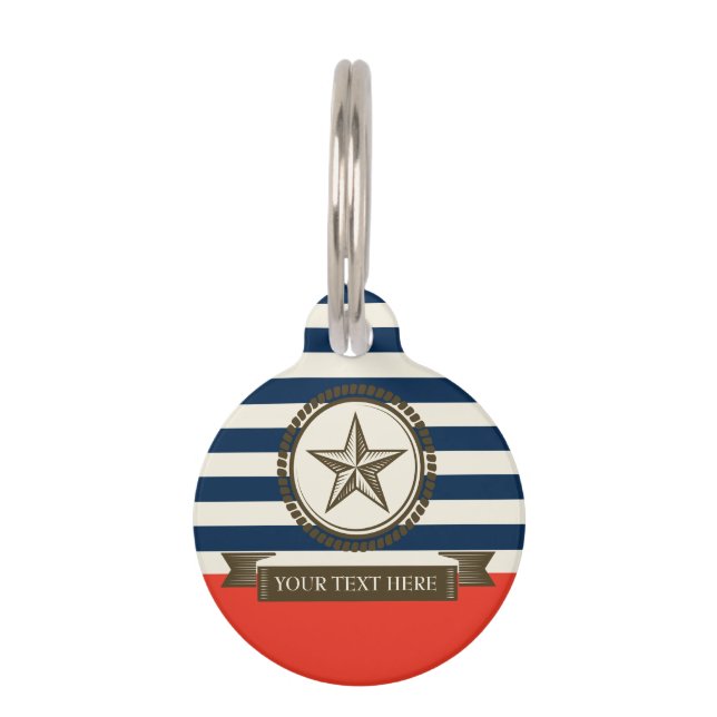 Vintage Sailor Pet Tag (Front)
