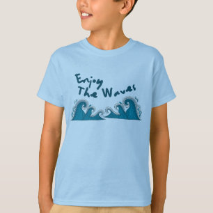 Vintage Sailor Sea Enjoy the Waves Summer Kids T-Shirt
