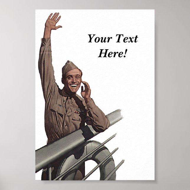 Vintage Sailor Shout Out Poster (Front)