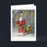 Vintage Saint Nicholas and Donkey Greeting Card<br><div class="desc">Vintage St. Nicholas and Donkey greeting / note / Christmas card!  Beautiful vintage scene of St. Nicholas and his donkey walking through the snow with a basket of toys!</div>