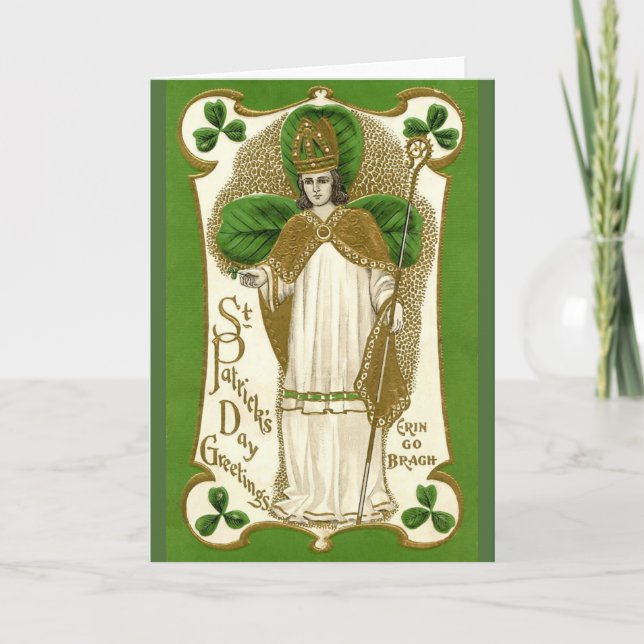 Vintage Saint Patrick's Day Greeting Card (Front)