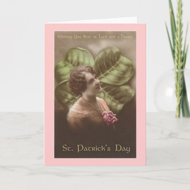 Vintage Saint Patrick's Day Notecard (Front)
