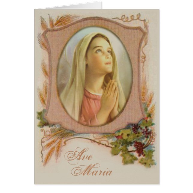Vintage Sainte Vierge Marie Catholique Religieuse (Devant)