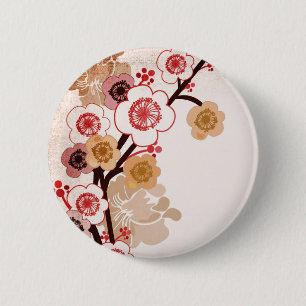 Vintage sakura Button