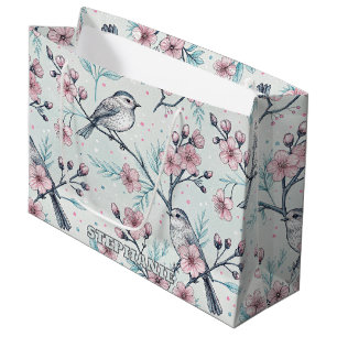Vintage Sakura Cherry Blossom & Bird Aesthetic 4 Large Gift Bag
