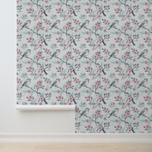 Vintage Sakura Cherry Blossom & Bird Aesthetic 4 Wallpaper