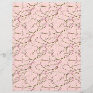 Vintage Sakura Pink Arts & Craft Scrapbook Paper