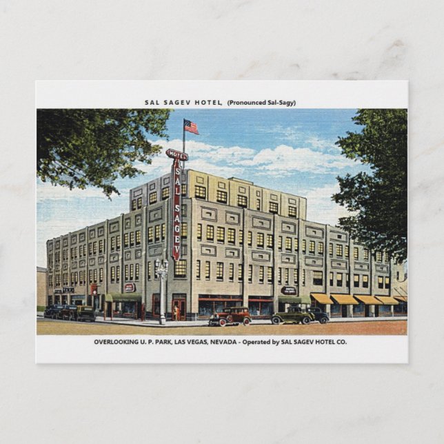 Vintage Sal Sagev Hotel Las Vegas Postcard (Front)
