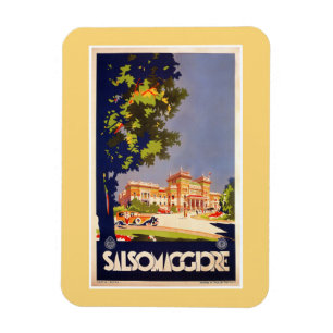 Vintage Salsomaggiore Italian travel poster Magnet