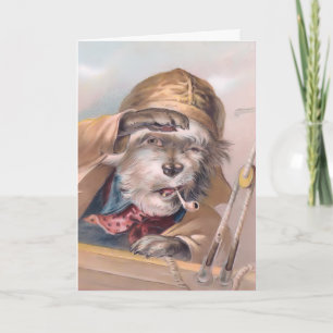 Vintage Salty Sea Dog bien bientôt carte