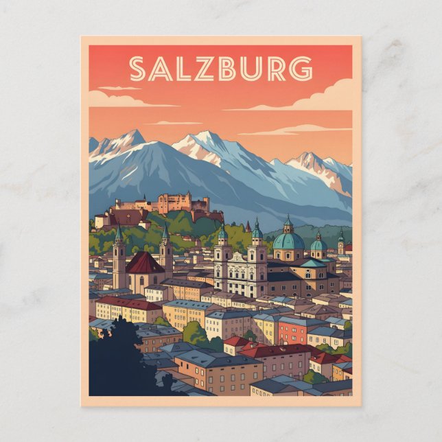 Vintage Salzburg Austria Postcard (Front)