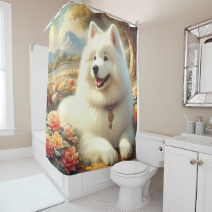 Vintage Samoyed Dog Painting