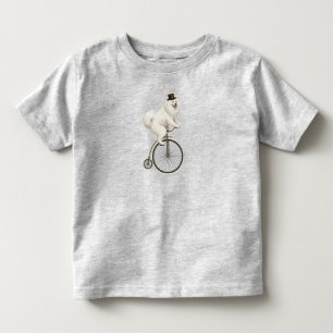 Vintage Samoyed on a Penny-Farthing Bicycle Toddler T-shirt