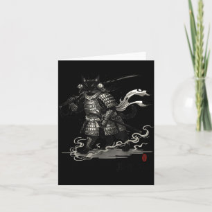 Vintage Samurai Cat Japanese Shirt  Card