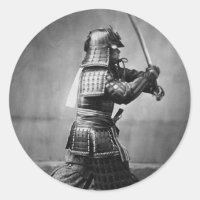 Vintage Samurai with Sword and Dagger Art Portrait