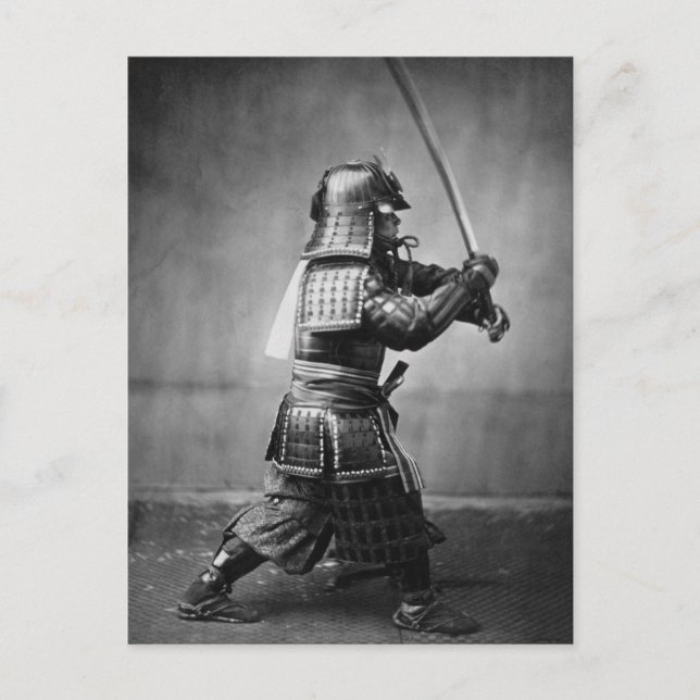 Vintage Samurai with Sword and Dagger Postcard (Front)