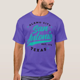 Vintage San Antonio Alamo City Texas Teal USA 1 T-Shirt