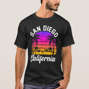 Vintage San Diego California Flamingo Beach Summer T-Shirt