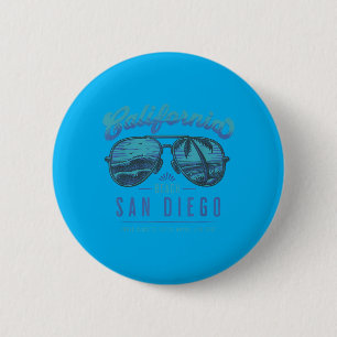 Vintage San Diego California Sungles Beach Sunset 2 Inch Round Button
