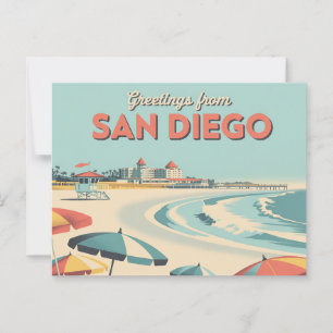 Vintage San Diego Postcard   Greetings from