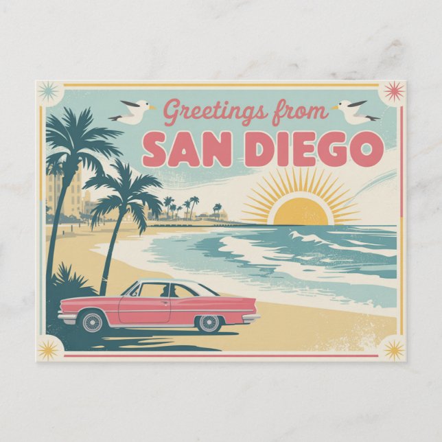 Vintage San Diego Postcard | Greetings from (Front)