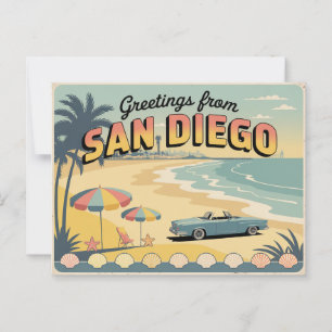 Vintage San Diego Postcard   Greetings from