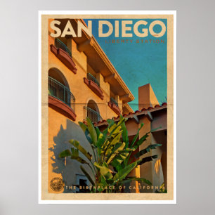 Vintage San Diego Travel Poster